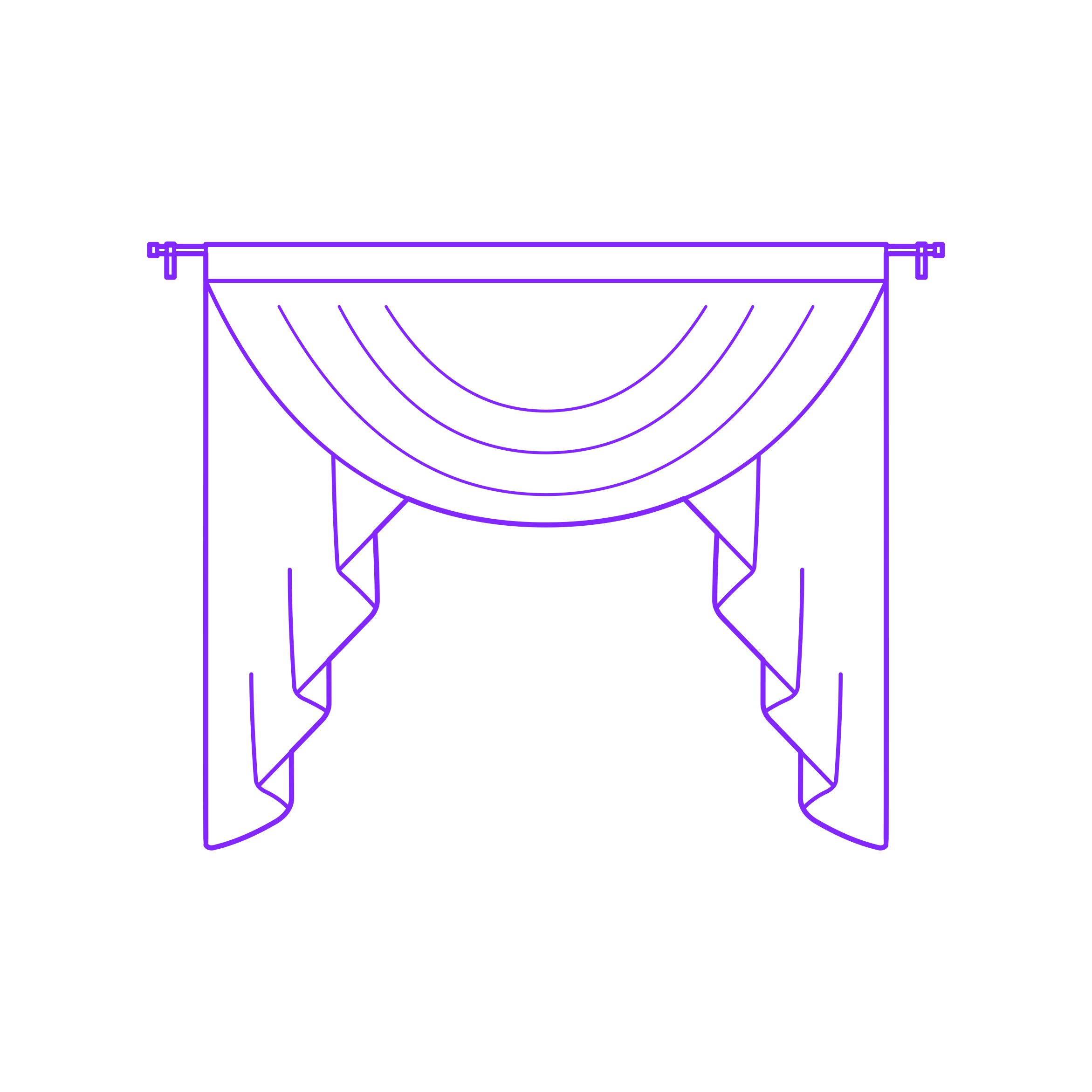 Buildings Window Curtains Swag Single Contour Svg Vector Free Vectors